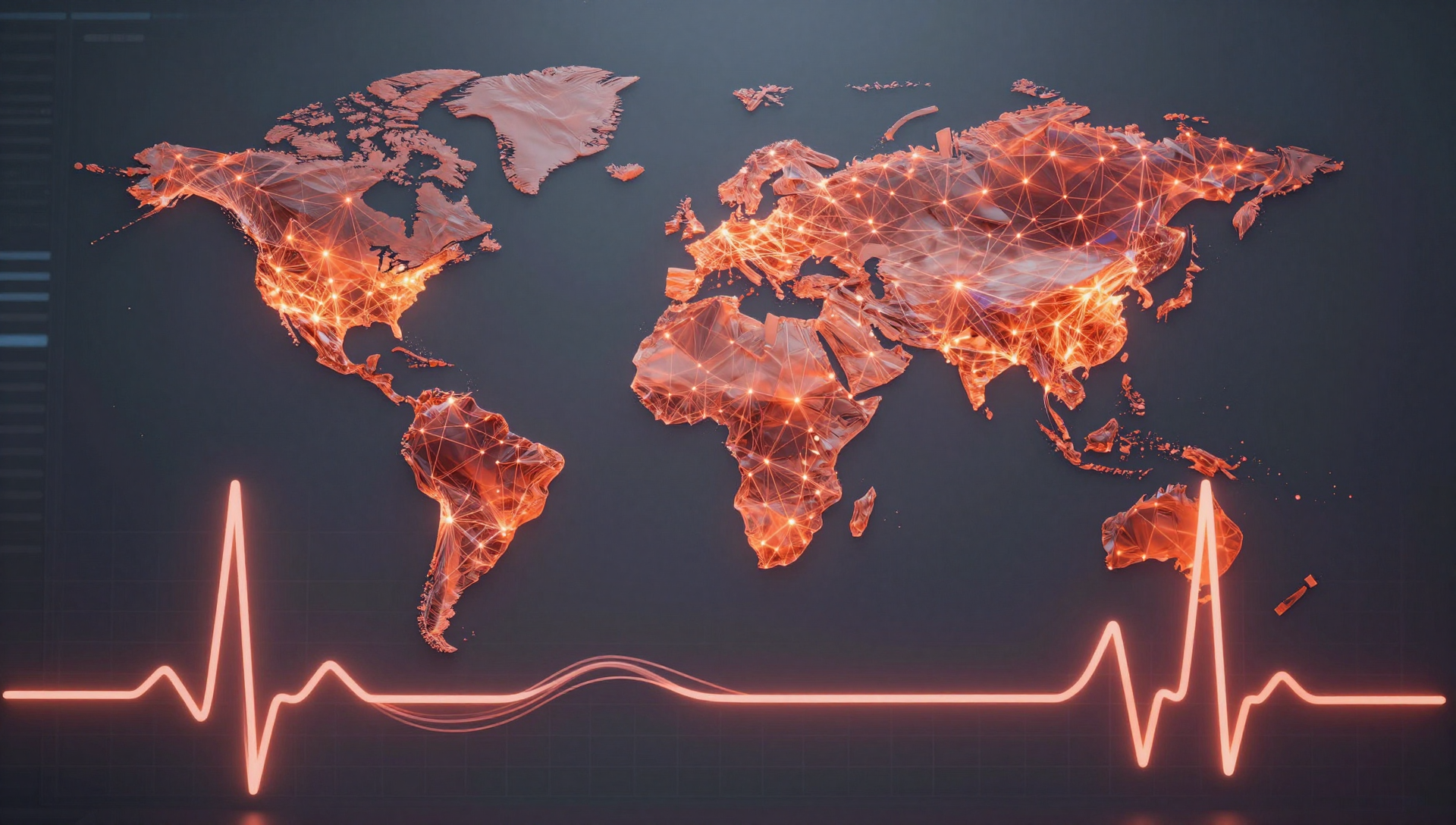 Abstract data dashboard mapping the pulse of global risk and tectonic macro-economic transitions